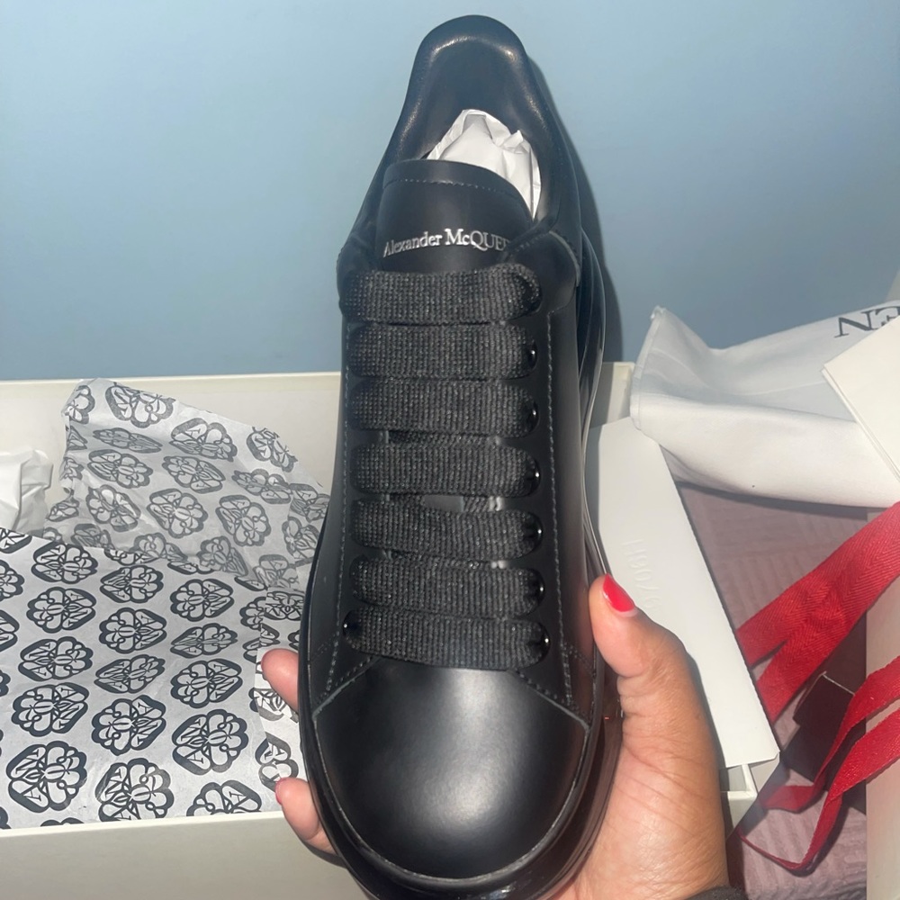 Brand new in the box all black Alexander McQueen size 39=6